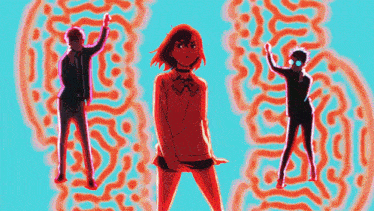 a group of people are standing in front of a maze .
