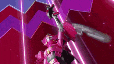a pink and white background with a white light coming out of it .