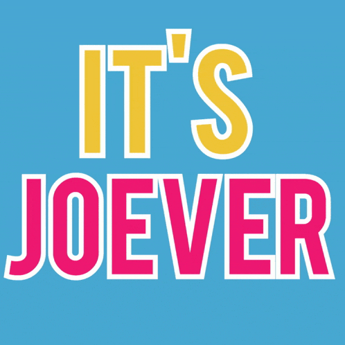 a pink background with the words " it 's joever " on it