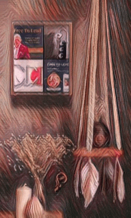 a painting of a box that says free to end on it