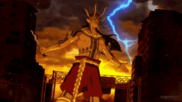 a cartoon of a man holding a sword with a lightning bolt behind him and the words " darkknight " on the bottom