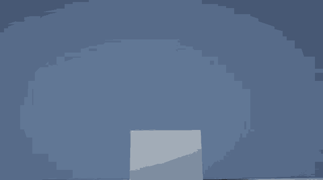 a white box is floating in the air next to a dark box