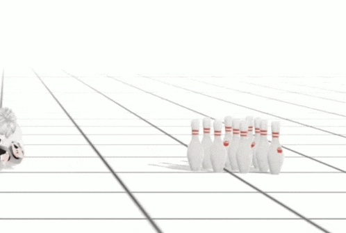 a 3d model of a person laying on a bowling alley