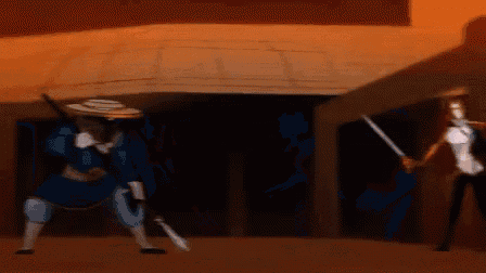 a cartoon of a man and a woman fighting each other
