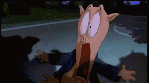 Wet Myself GIF - Space Jam Pig Scared GIFs