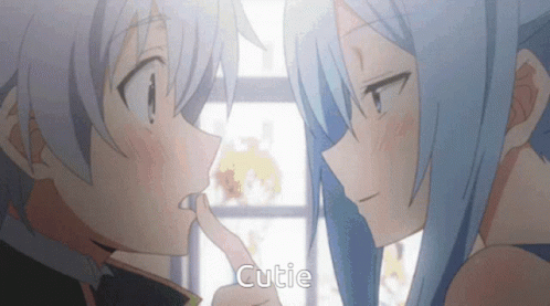 Anime Kiss Cute Kiss GIF - Anime Kiss Cute Kiss Stop Being So Cute GIFs