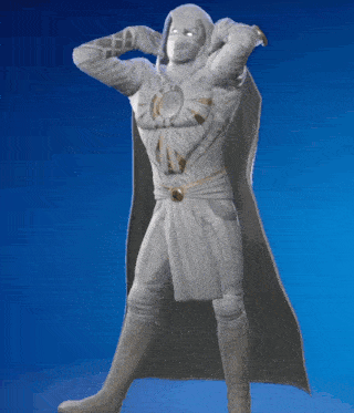 a statue of a man with a cape on his head