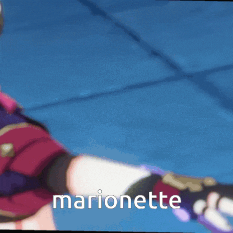 the word marionette that is on a screen