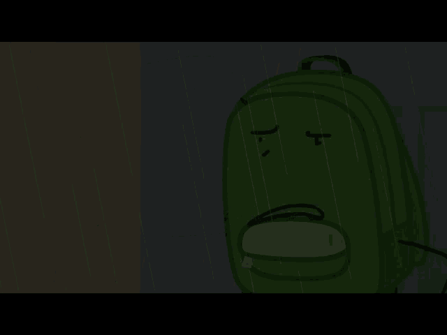 a cartoon bottle with a sad face and a blue cap