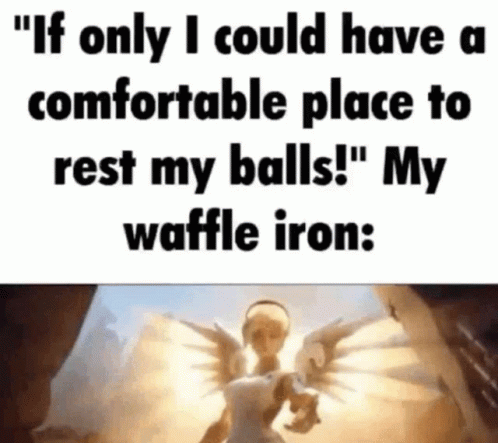 Balls Waffle Iron GIF - Balls Waffle Iron Overwatch Mercy Meme GIFs