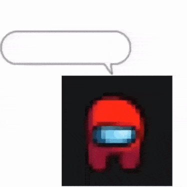 a red among us character with a speech bubble that says `` on a monday ''