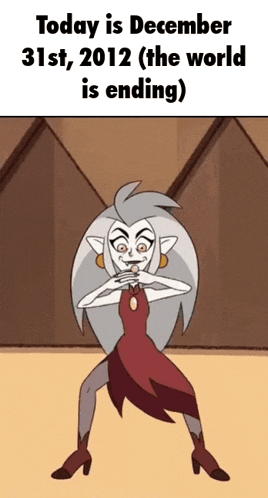 a picture of a cartoon character that says today is december 31st 2012 the world is ending