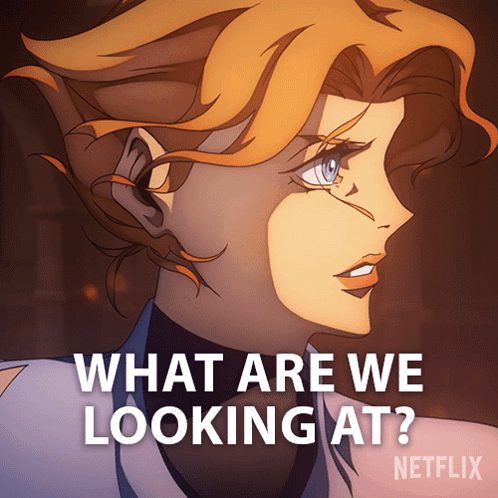 What Are We Looking At Sypha Belnades GIF - What Are We Looking At Sypha Belnades Castlevania GIFs