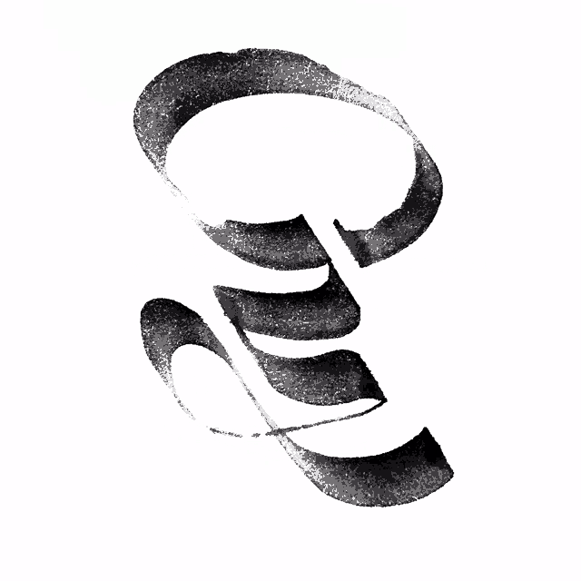 a black and white drawing of the letter c