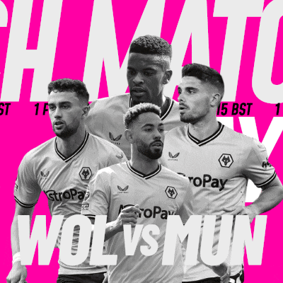 a black and white photo of wolves vs mun
