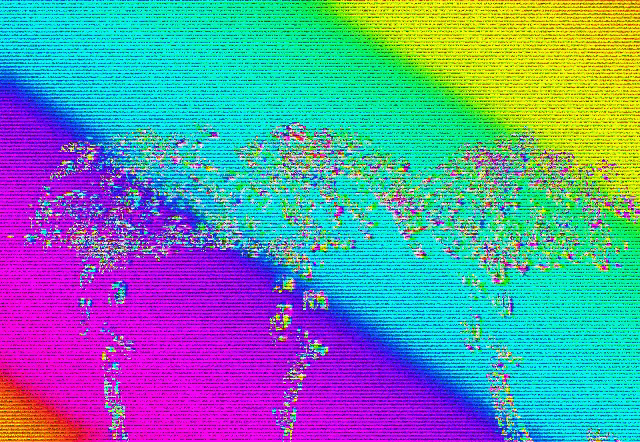 Glitchcore Rainbow GIF - Glitchcore Rainbow Wilted Flowers GIFs