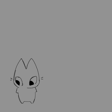 a black and white drawing of a cat standing next to another cat