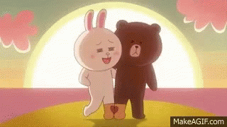 Brown And Cony Sunset Date GIF - Pacar Brown Cony GIFs