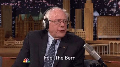 He'S Comin In Hot GIF - Bernie Sanders Interview Feel The Bern GIFs