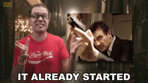 It Already Started Crazy Nate GIF - It Already Started Crazy Nate Its On Going GIFs