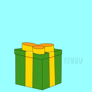 a penguin in a box with the word pengu on the bottom left