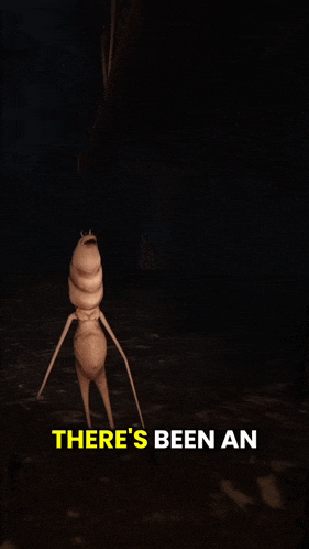 a cartoon character is standing in the dark with the word incident above it