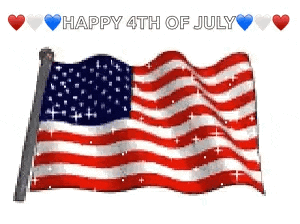 a happy 4th of july card with an american flag