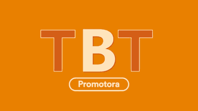 a logo for tbt promotora is orange and white