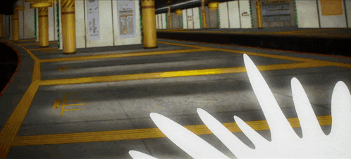 a drawing of a subway station with a sign that says ' subway station ' on it