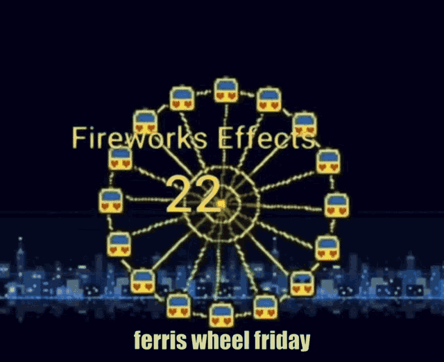ferris wheel friday is written on the bottom of a ferris wheel