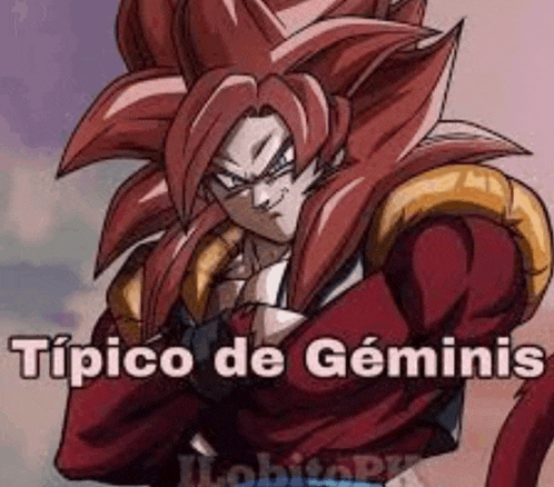 a cartoon character with red hair and the words typicalo de geminis