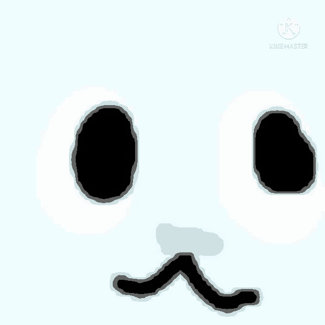 a black and white drawing of a cat 's face with a mustache and sunglasses .