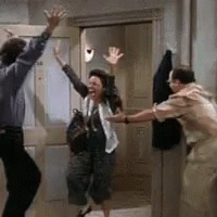 Excited Seinfeld GIF - Excited Seinfeld Arms Raised GIFs
