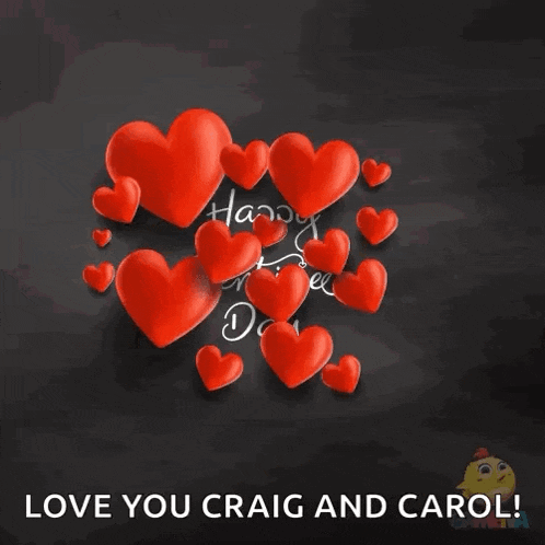 a valentine 's day card with red hearts and the words " happy valentine 's day "