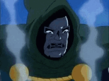 a cartoon character with smoke coming out of his mouth .
