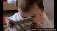 Baby Reading GIF - Baby Reading Studying GIFs