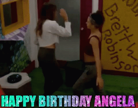 Hbdangela Happy Birthday Angela GIF - Hbdangela Happy Birthday Angela High Five GIFs