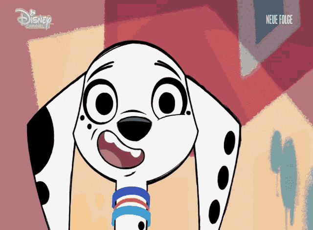 a dalmatian dog is featured on a disney channel ad