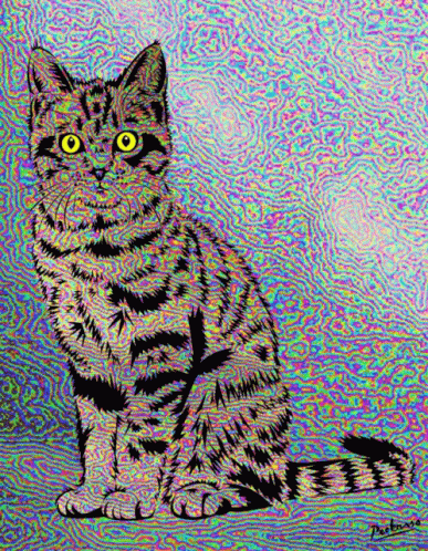 Cat Graphic Art GIF - Cat Graphic Art Colorful GIFs