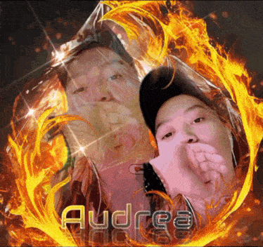 a picture of a person with the name andrea written on it