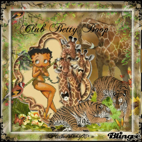 Betty Boop Giraffe GIF - Betty Boop Giraffe Trees GIFs