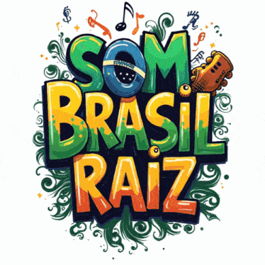 a colorful logo that says som brasil raiz on it