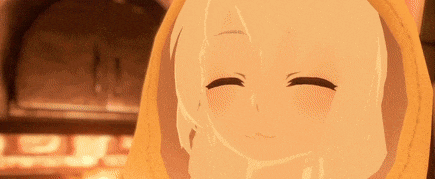 a close up of a cartoon girl wrapped in a yellow blanket with her eyes closed .