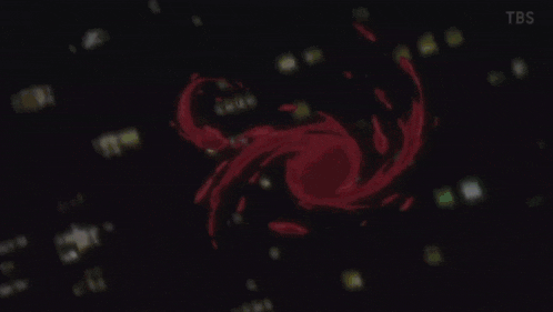 a close up of a person 's face with a tbs logo in the background