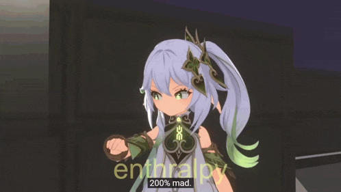 a girl with purple hair is holding a gun with the words " this might hurt a little " above her