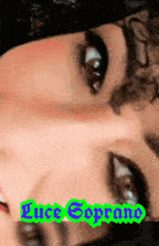 a close up of a woman 's face with the word buco espanole on the bottom right
