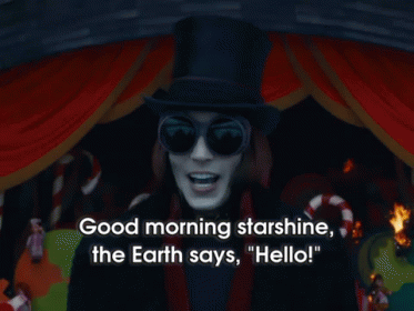 Johnny Depp As Willy Wonka GIF - Good Morning Johnny Depp Willy Wonka GIFs