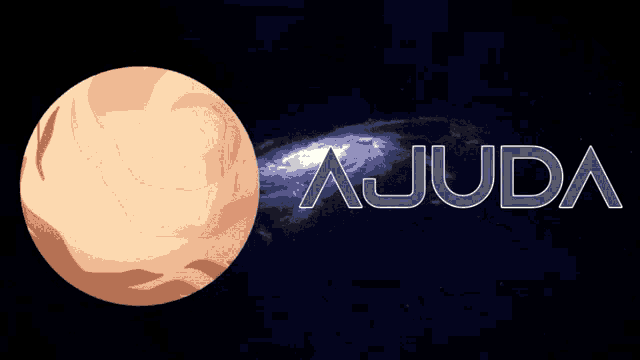 a white circle with ajuda written on it