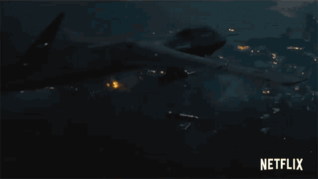 a netflix ad shows a building on fire