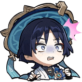 a cartoon of a boy wearing a blue hat with a pink star on it .